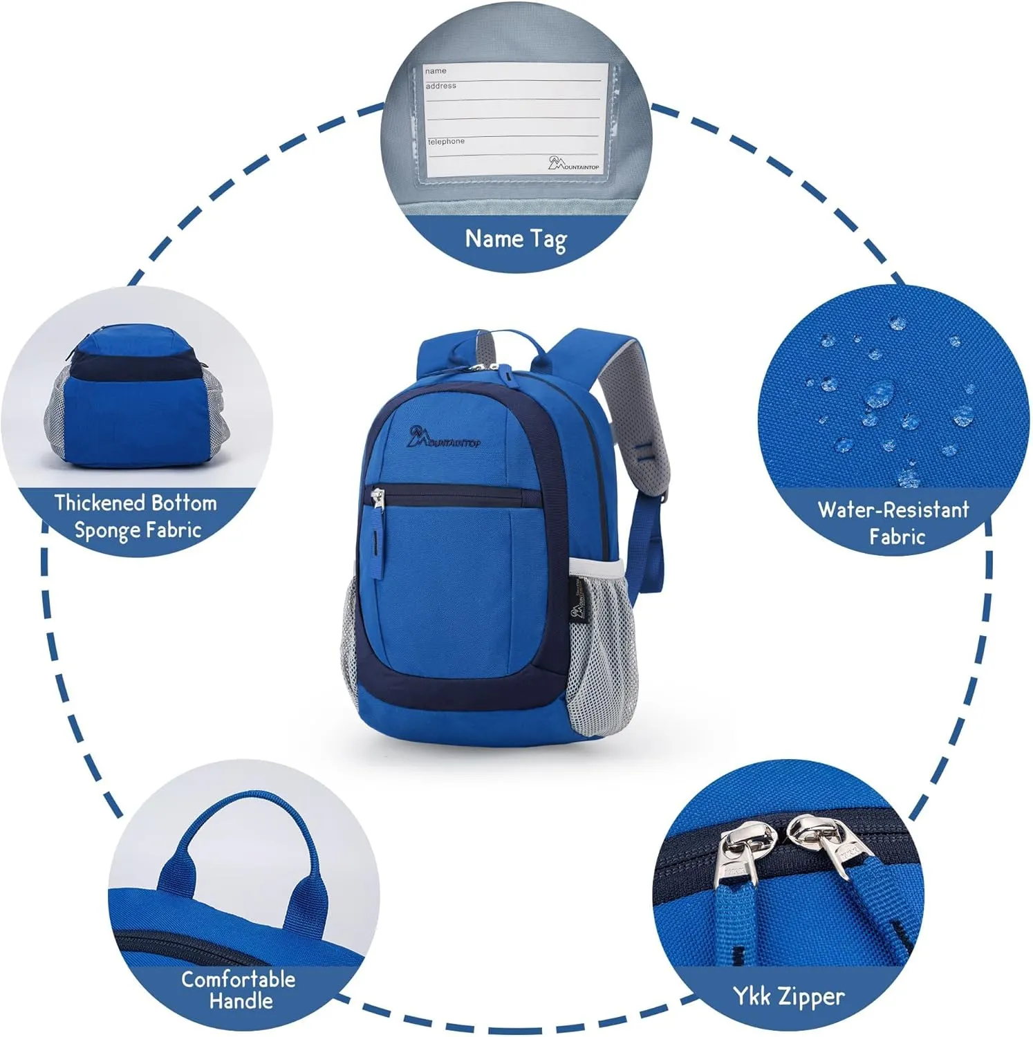 MOUNTAINTOP Kids Toddler Backpack for Boys Girls Preschool Kindergarten Bag