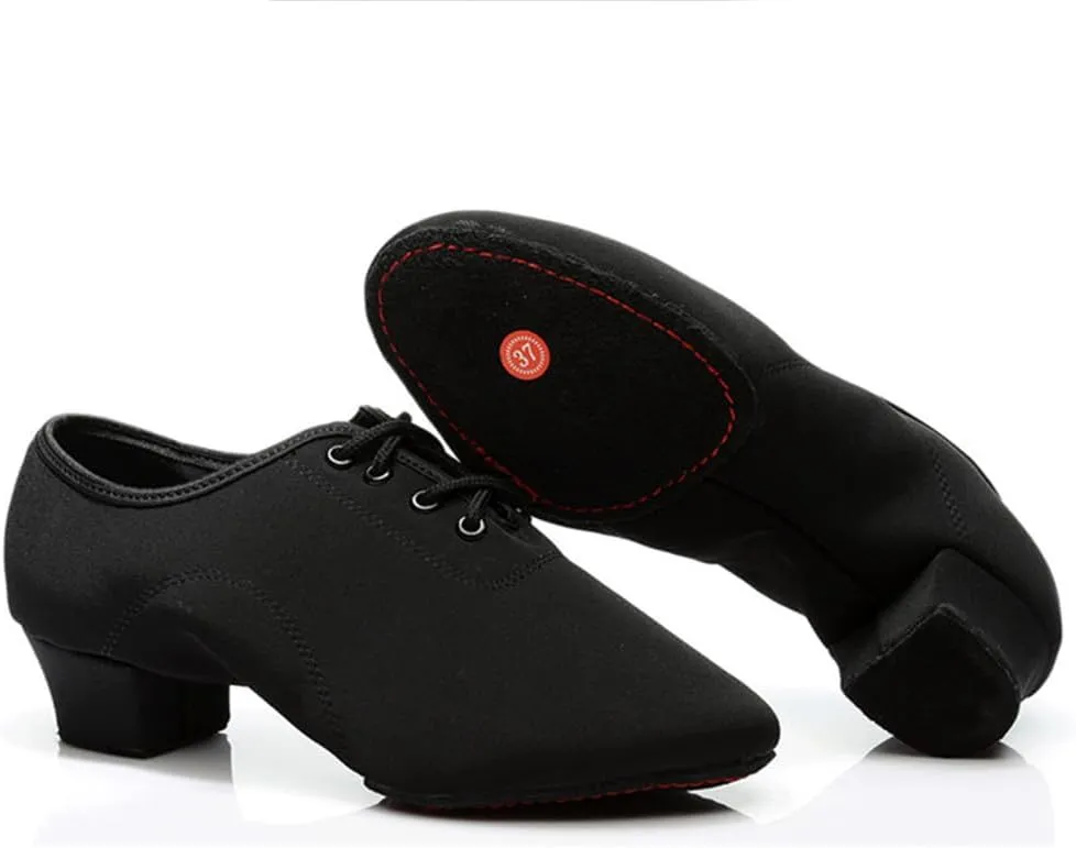 MSMAX Ballroom Dance Shoes Women Latin Dancing Heels Jazz Rhythm Teaching Shoes