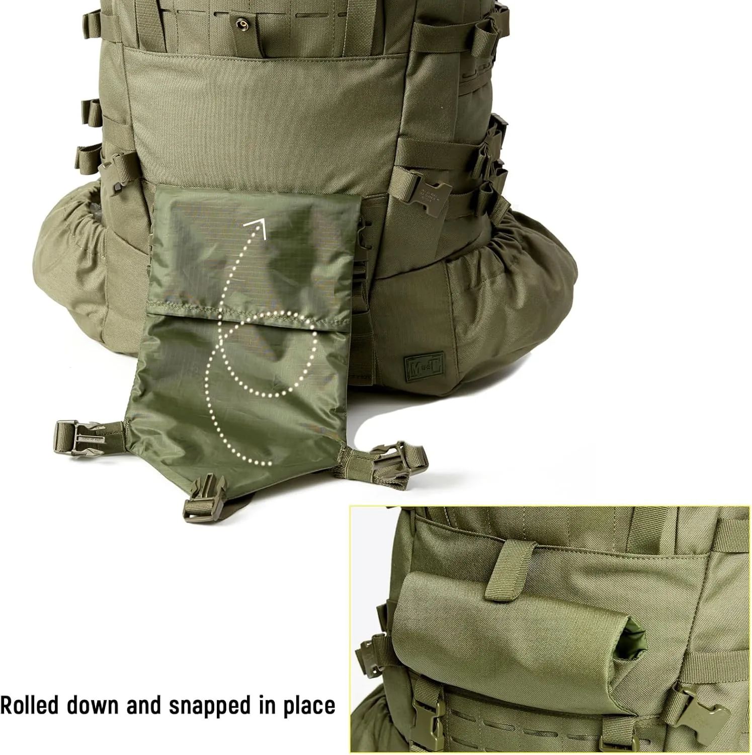 MT Military Army Large Rucksack with Detacheable Assault Backpack Hydration Pack Shoulder Straps and Waist Belt Metal Frame