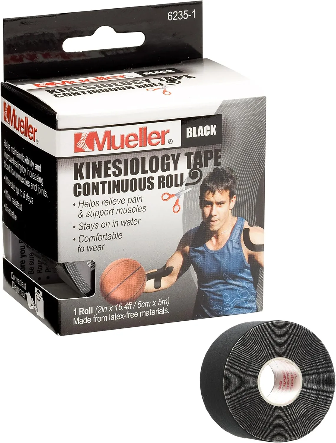 MUELLER Sports Medicine Kinesiology Tape Pre-Cut Strips