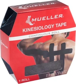MUELLER Sports Medicine Kinesiology Tape, Quality Therapeutic Athletic Tape, Continuous Roll, Latex Free, 2" x 98.4 Feet