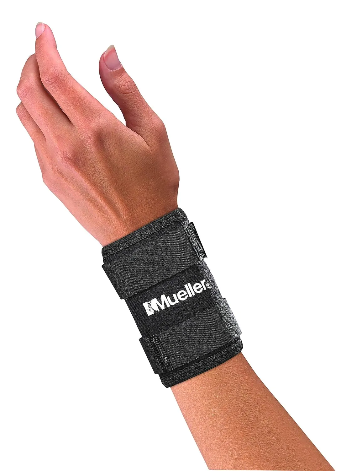 MUELLER Sports Medicine Wrist Sleeve, Wrist Pain Relief Support for Men and Women, Ideal for Carpal Tunnel, Tendinitis, Arthritis, Black, Medium