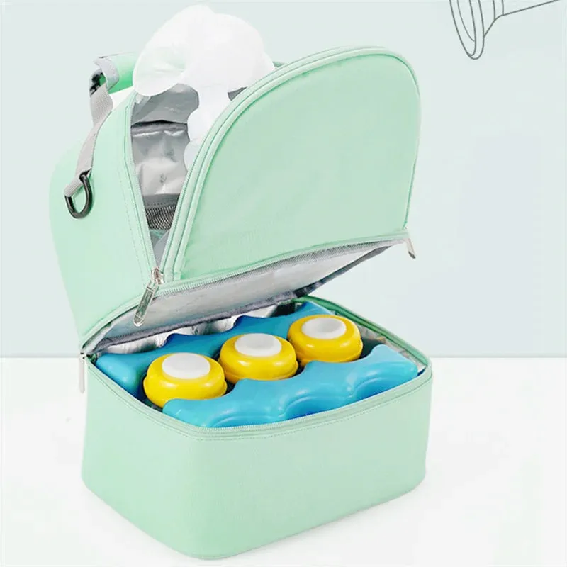 Multi-Functional Breast Pump & Milk Storage Backpack: Insulated Cooler, Fresh Keeping, Baby Feeding Bottle Organizer