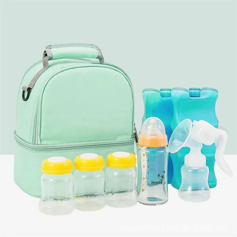 Multi-Functional Breast Pump & Milk Storage Backpack: Insulated Cooler, Fresh Keeping, Baby Feeding Bottle Organizer