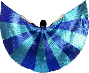 MUNAFIE Belly Dance Isis Wings with Sticks for Adult Belly Dance Costume Angel Wings for Halloween Carnival Performance