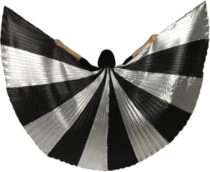 MUNAFIE Belly Dance Isis Wings with Sticks for Adult Belly Dance Costume Angel Wings for Halloween Carnival Performance