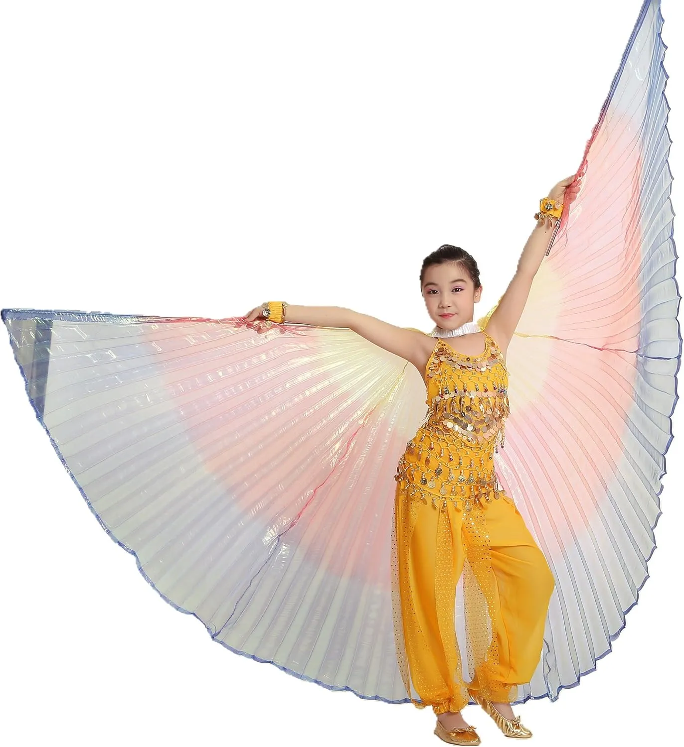 MUNAFIE Halloween Costumes Belly Dance Isis Wings for Children Kids