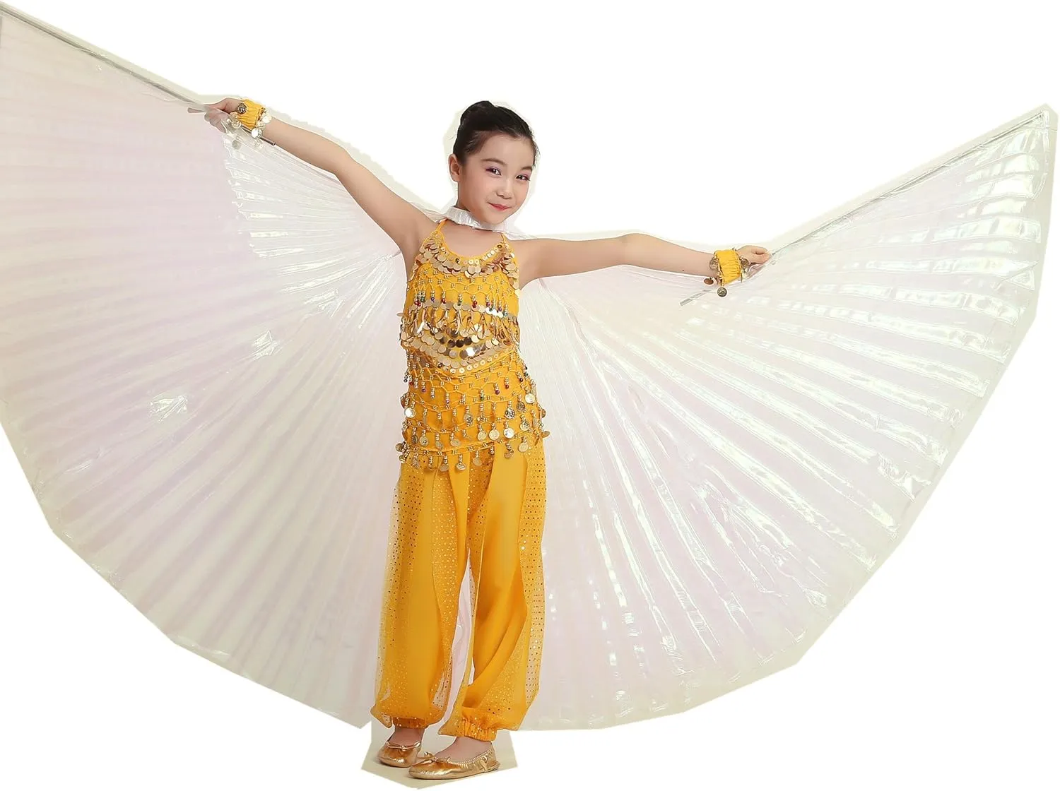 MUNAFIE Halloween Costumes Belly Dance Isis Wings for Children Kids