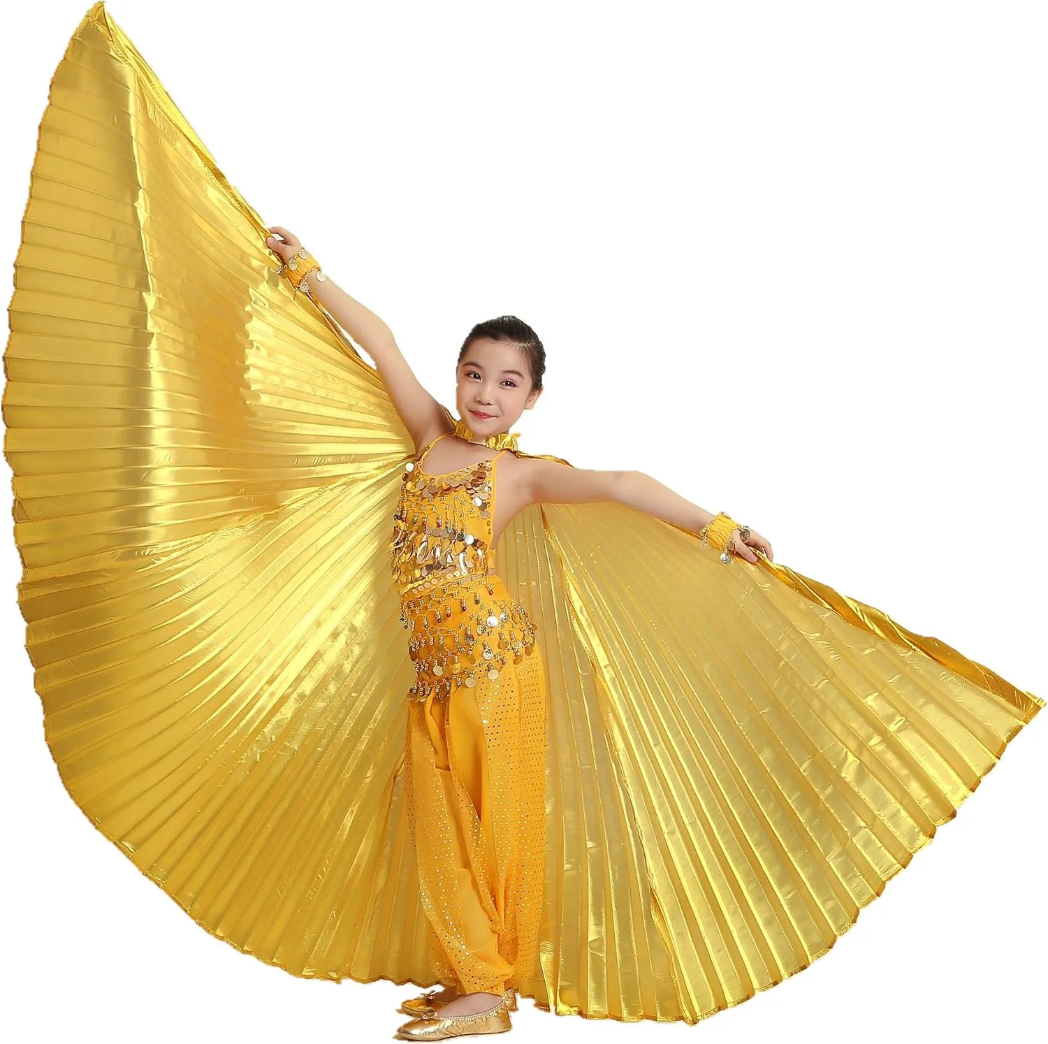 MUNAFIE Halloween Costumes Belly Dance Isis Wings for Children Kids
