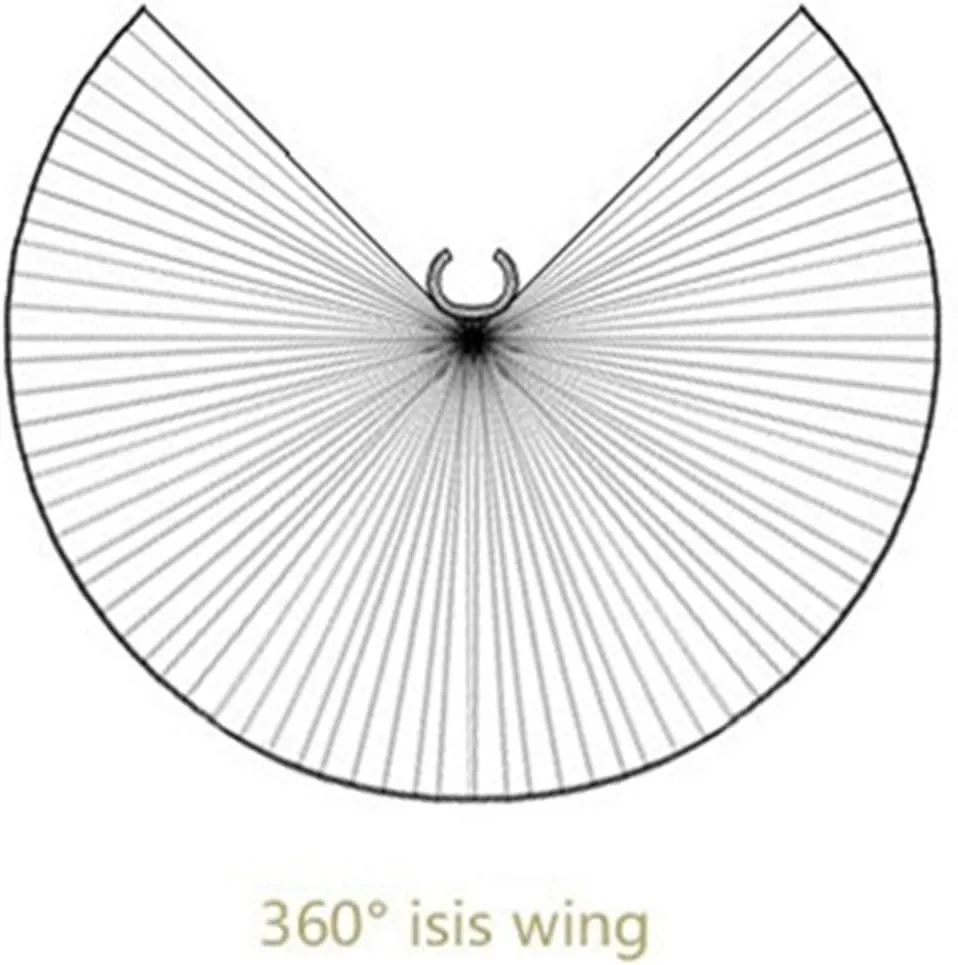 MUNAFIE Halloween Costumes Belly Dance Isis Wings for Children Kids