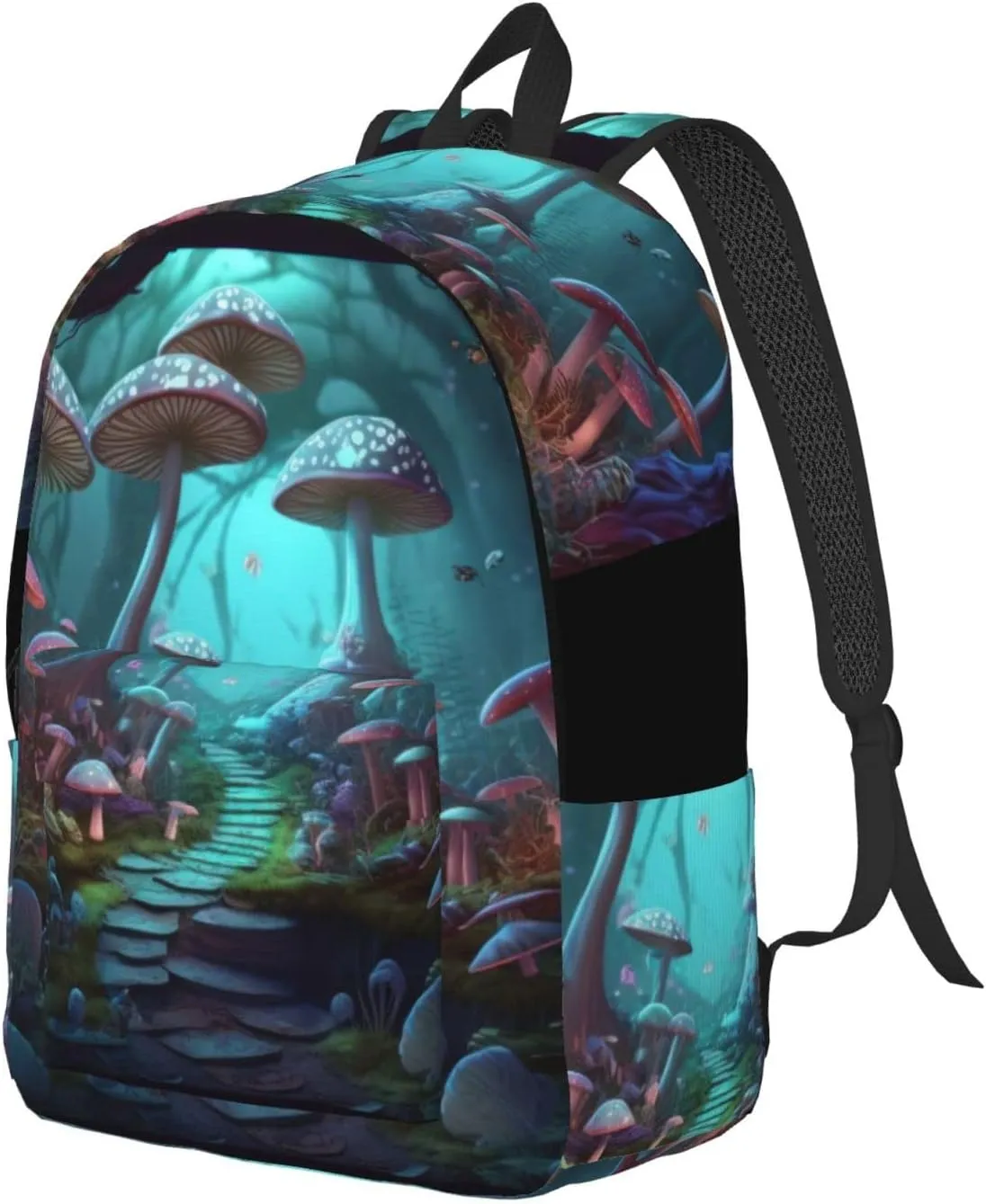 Mushroom Forest Backpack with Adjustable Straps, Suitable for Travel Picnics Activities
