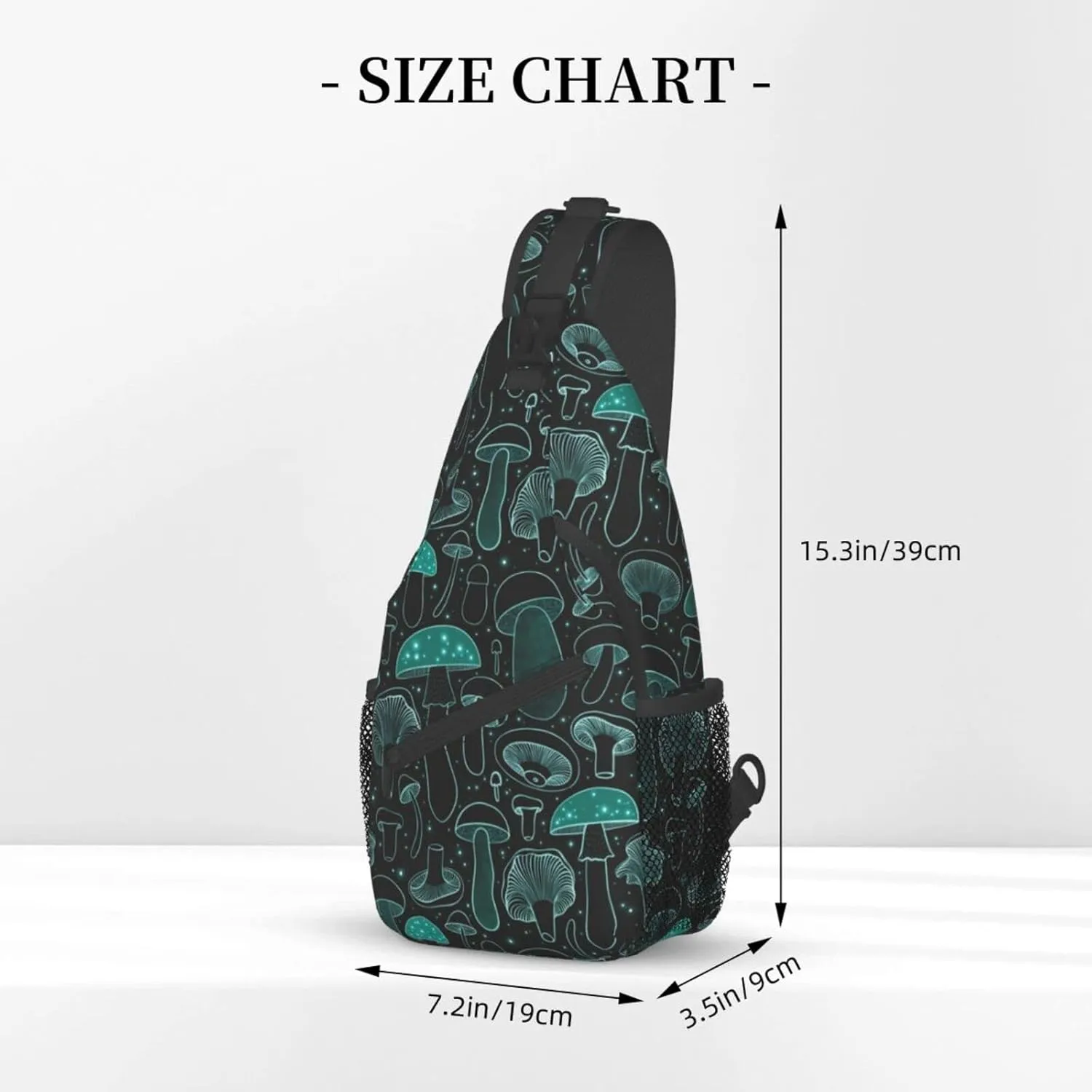 Mushroom Sling Backpack Crossbody Bag For Women Men Sling Bag Travel Hiking Shoulder Chest Bag Daypack Unisex