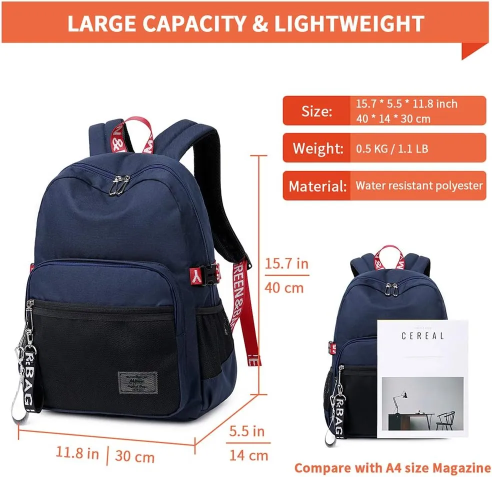 mygreen Kids Backpack, Kawaii Girls Backpack for School Ages 8-12