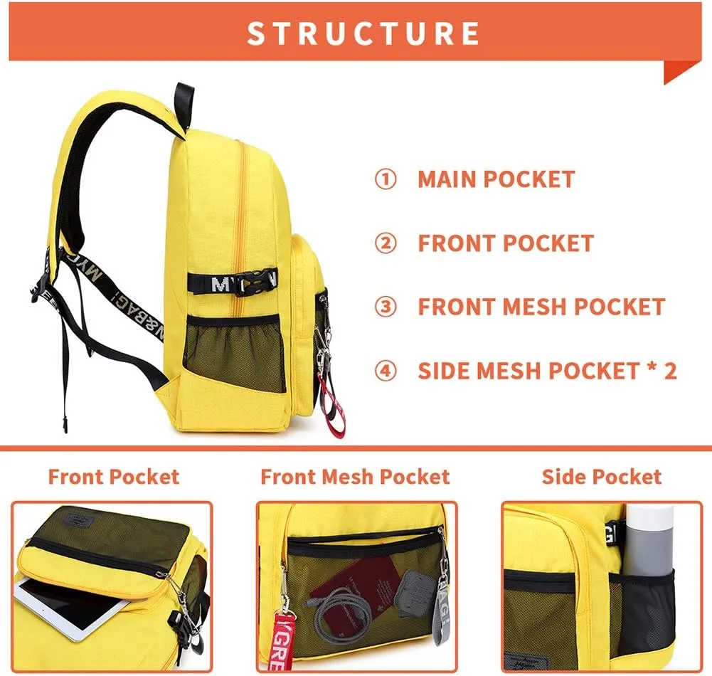 mygreen Kids Backpack, Kawaii Girls Backpack for School Ages 8-12