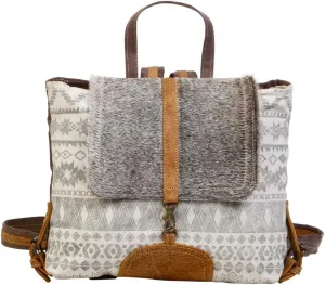 Myra Bag Virtuoso Upcycled Canvas & Cowhide Leather Backpack S-1277