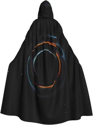 Mysterious Cosmic Black Holes Prints Halloween Adult Hooded Cloak for Costume Parties and Theme Events