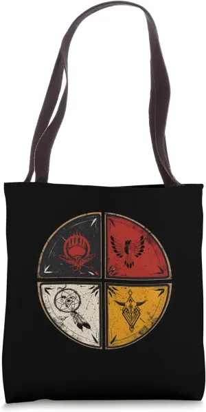 Native American Indian Medicine Wheel Tote Bag