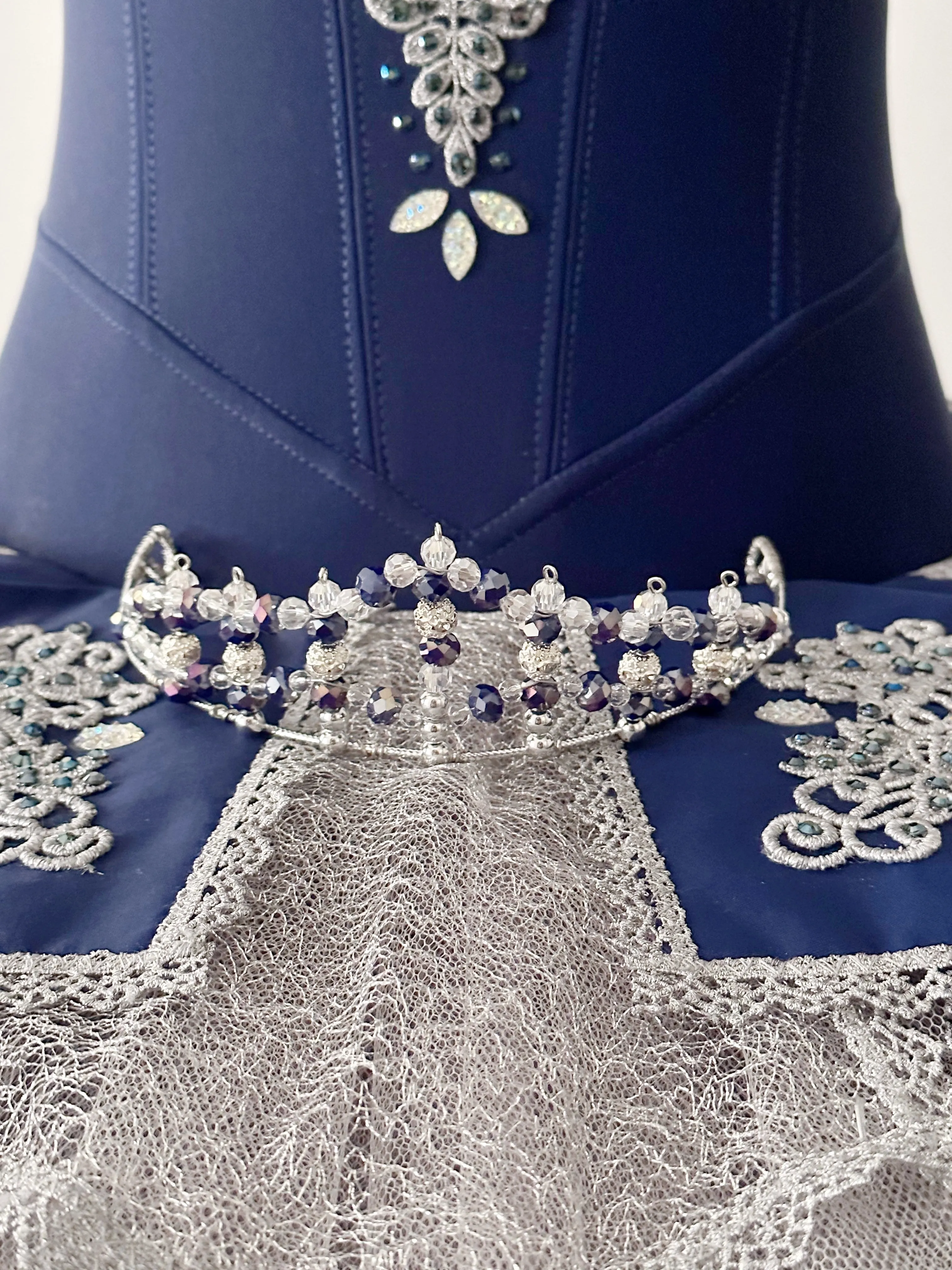 Navy and Silver Tutu size girls 12 to 15