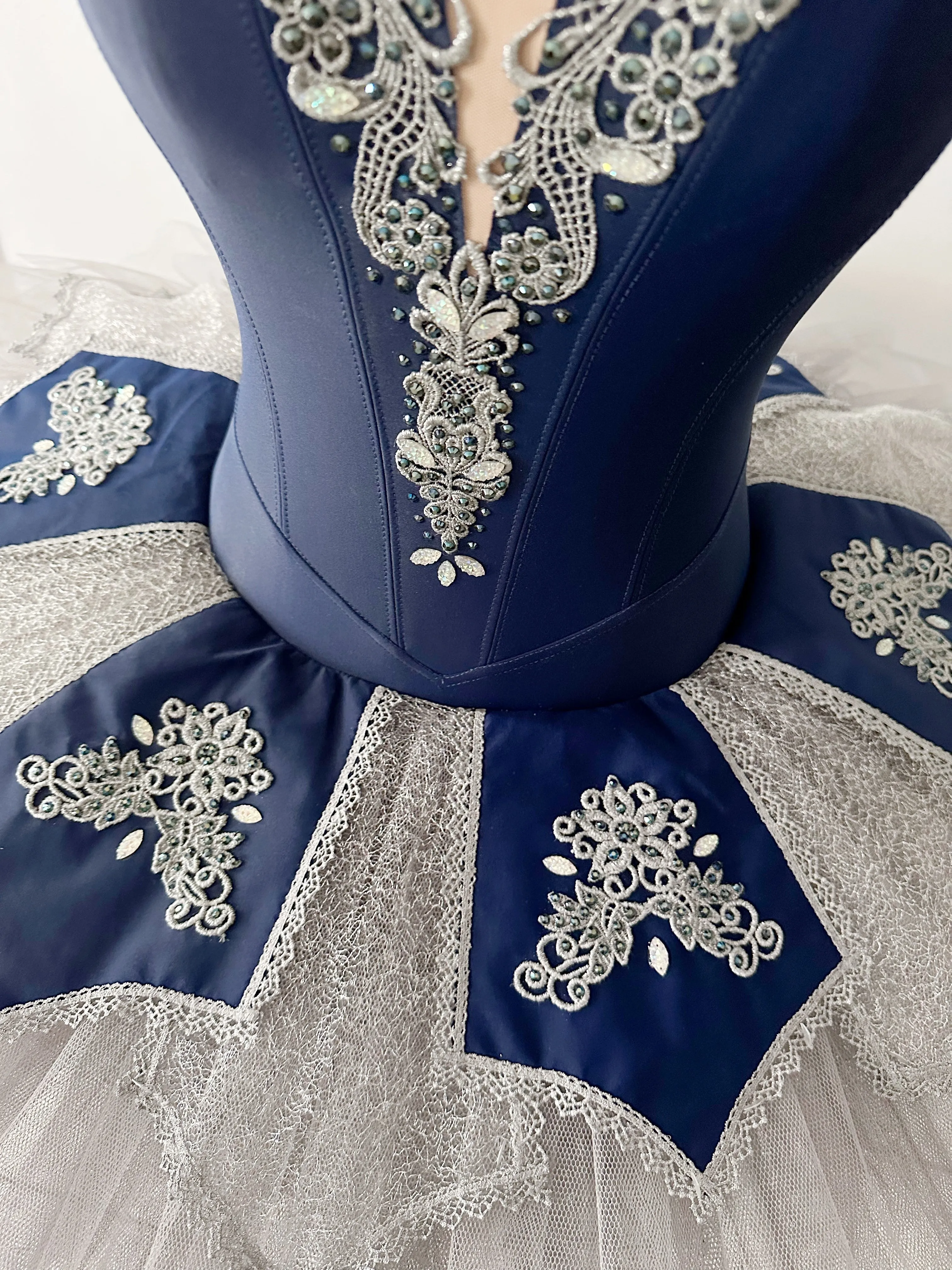 Navy and Silver Tutu size girls 12 to 15