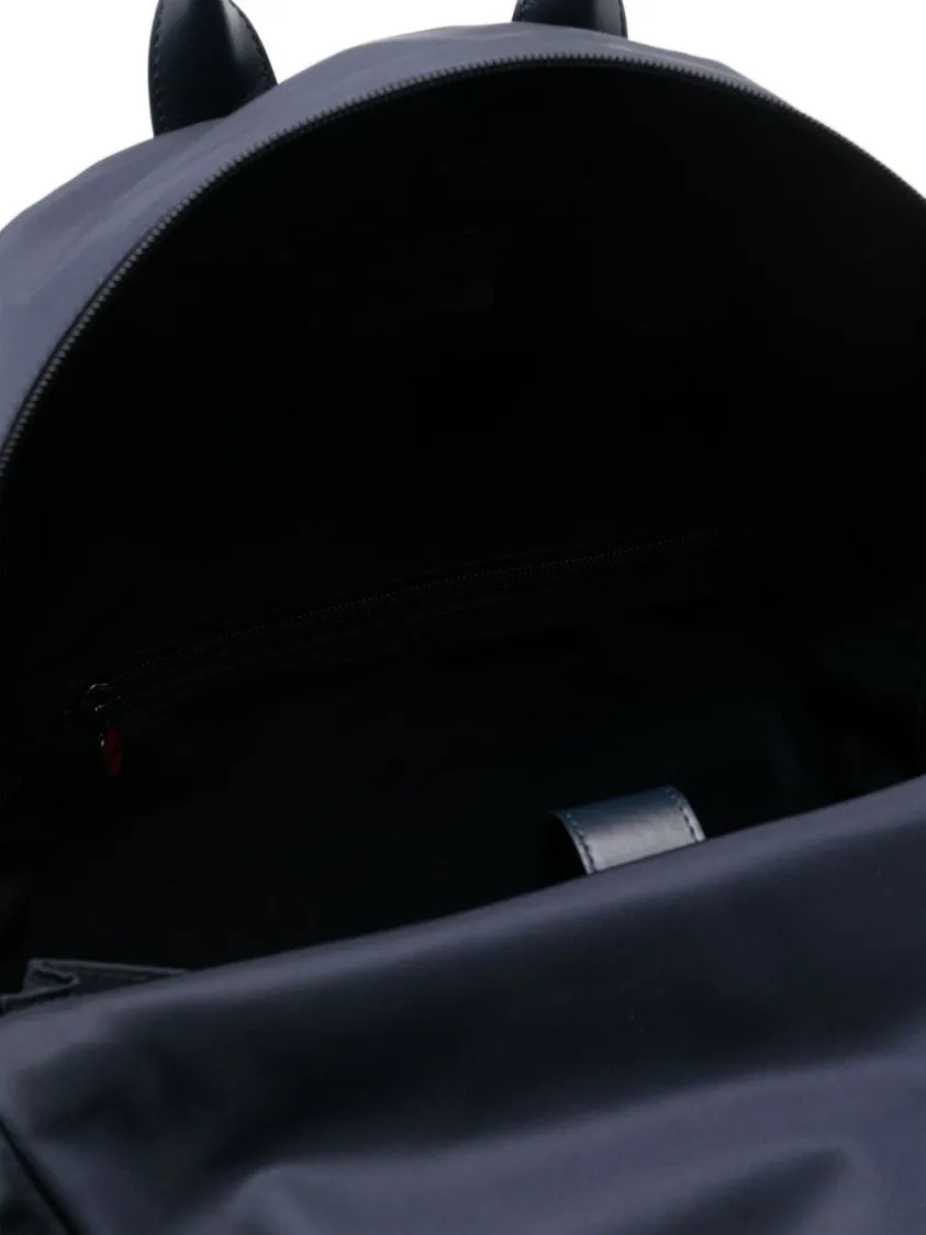 Navy Blue Backpack With All-Around Zip Fastening And Adjustable Straps
