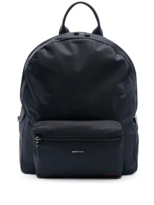 Navy Blue Backpack With All-Around Zip Fastening And Adjustable Straps