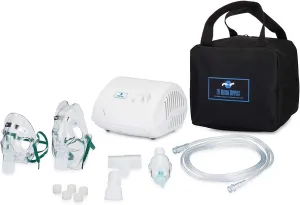 Nebulizer Machine for Adults Kids,Portable Nebulizer, Jet Nebulizers Personal Steam Inhaler Cool Mist Compressor System Truneb Carry Bag