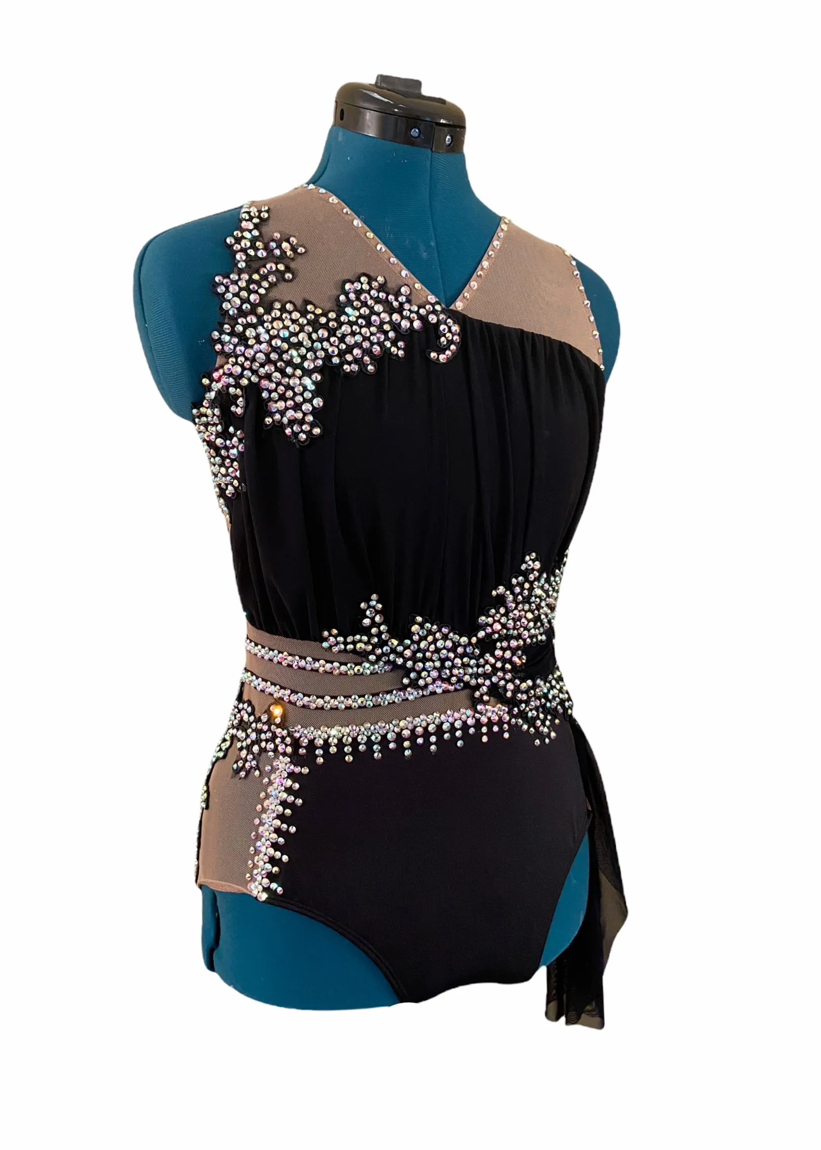NEW AS black/nude ready-to-ship costume