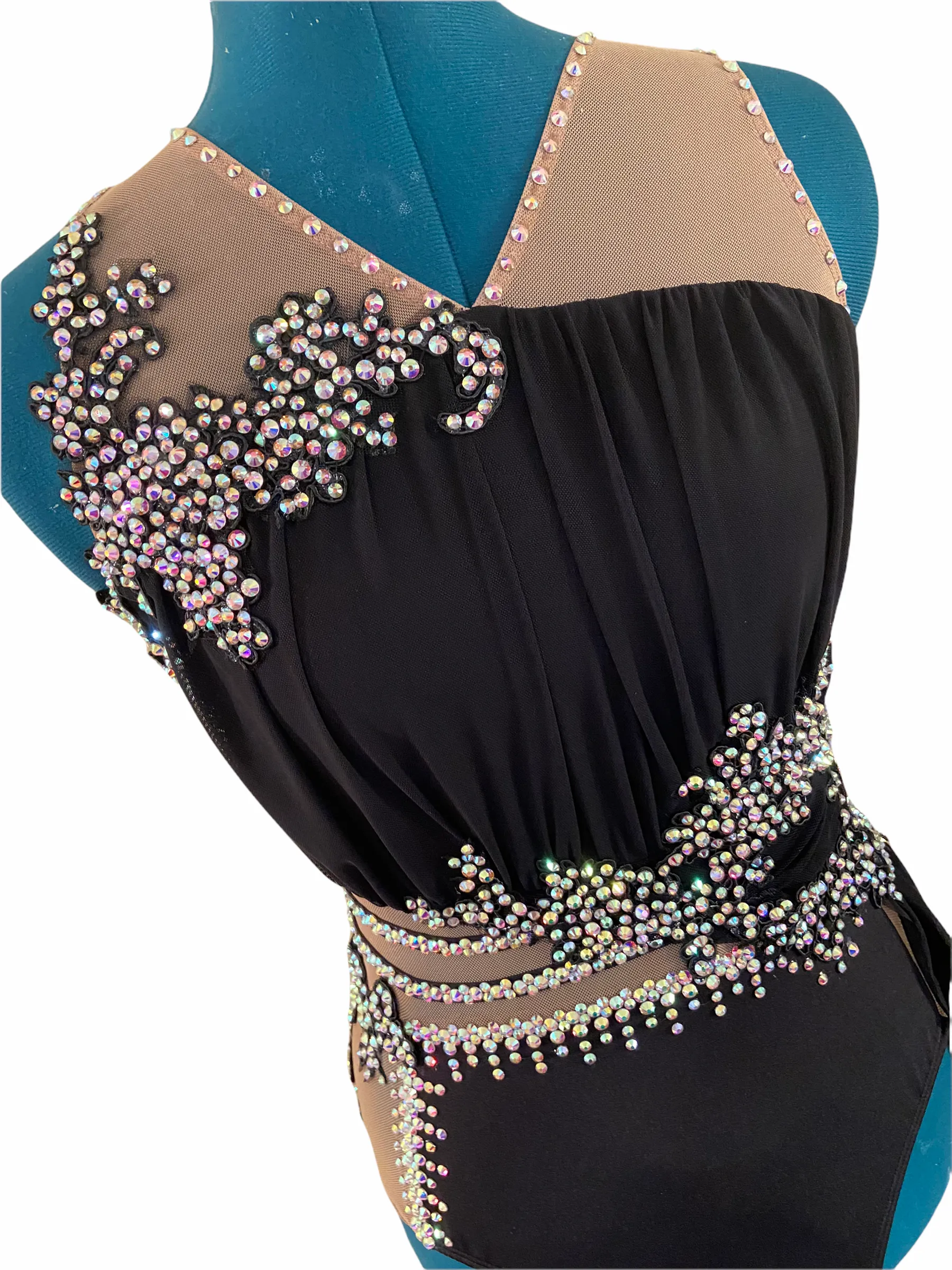 NEW AS black/nude ready-to-ship costume