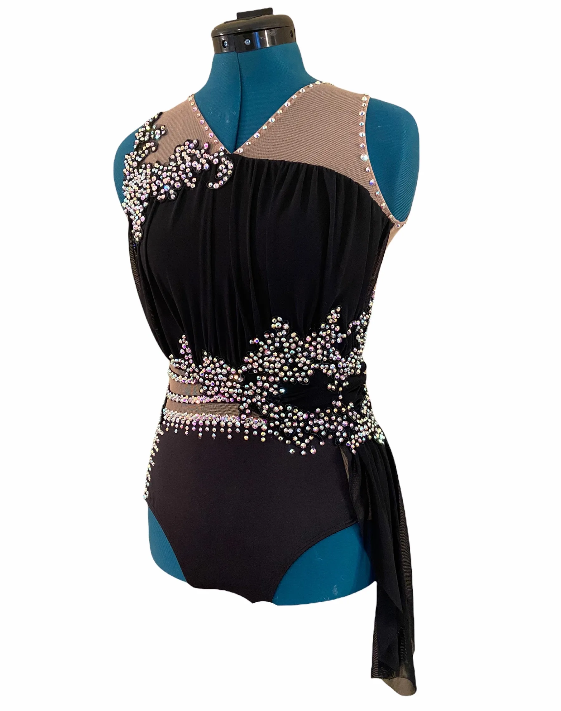 NEW AS black/nude ready-to-ship costume