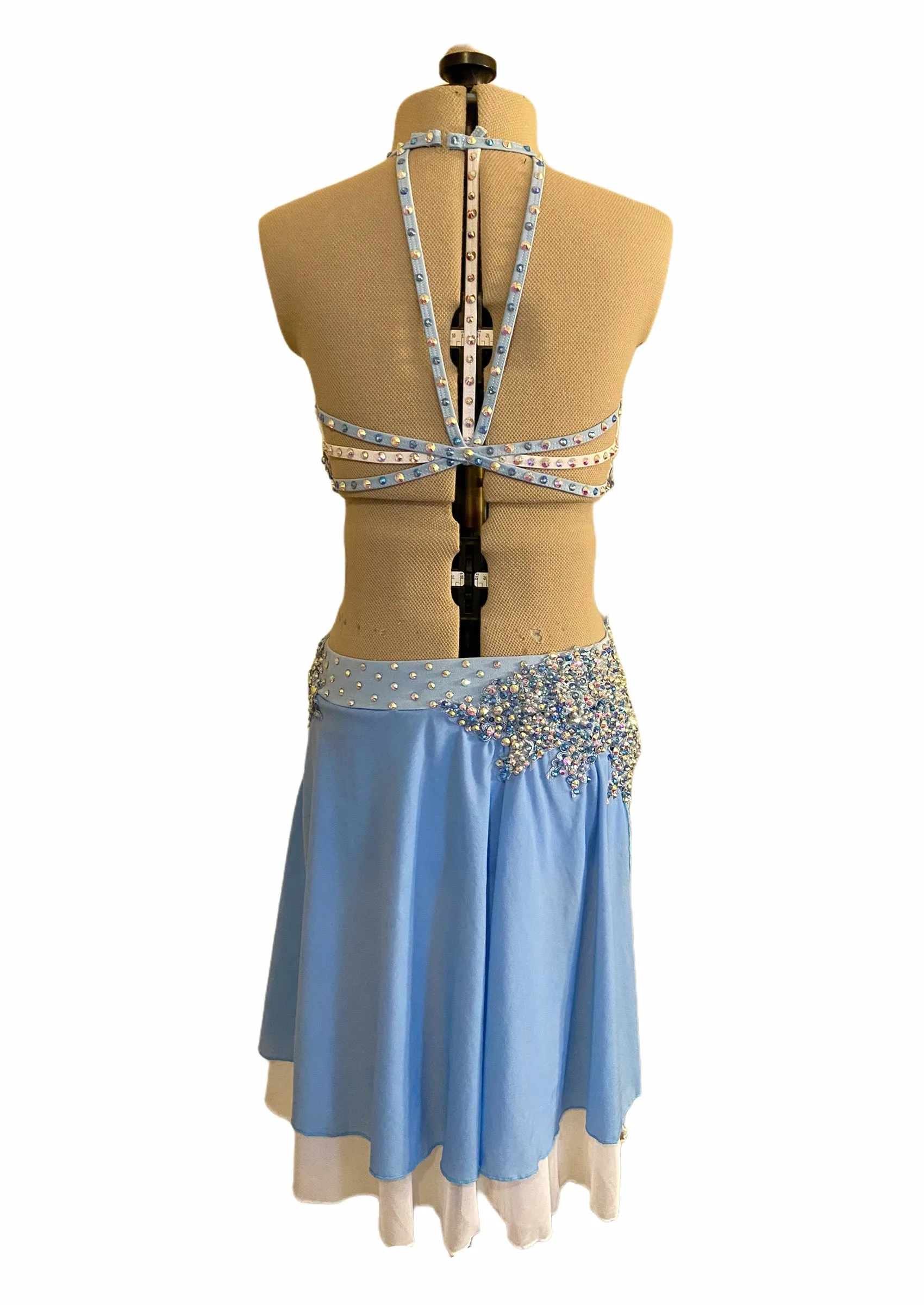NEW Child Medium/Large ready-to-ship white/light blue lyrical costume