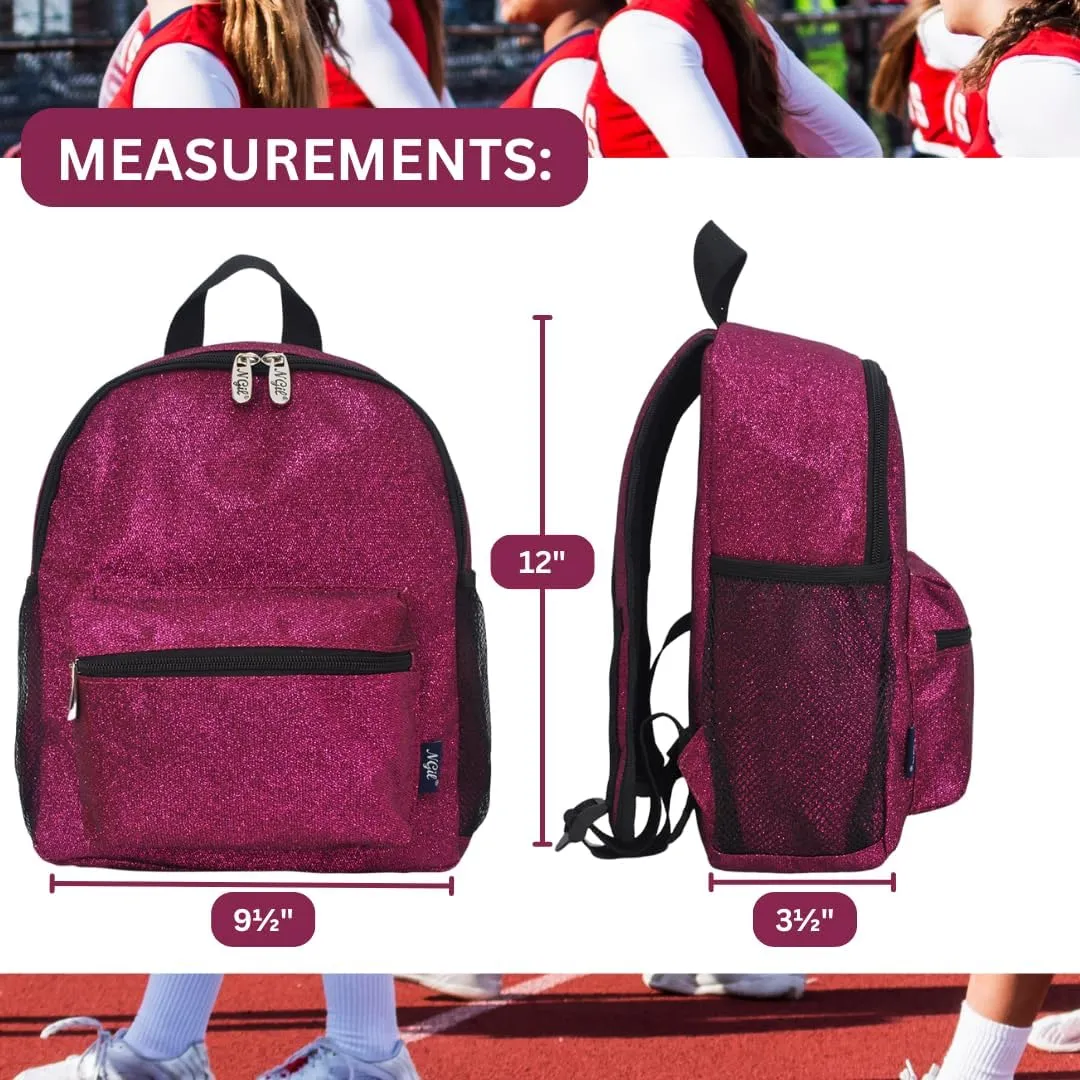 NGIL Mini Glitter Backpack for dance backpack, Team Sports, Cheer bag (Glitter-Hot Pink)