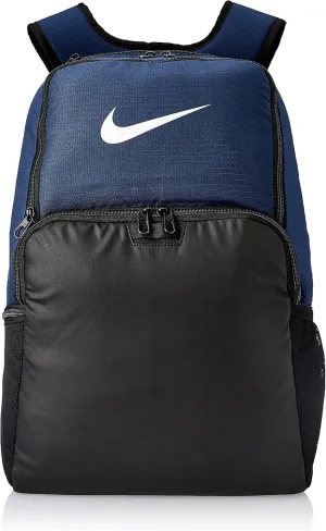 NIKE Brasilia XLarge Backpack 9.0, Midnight Navy/Black/White, Misc