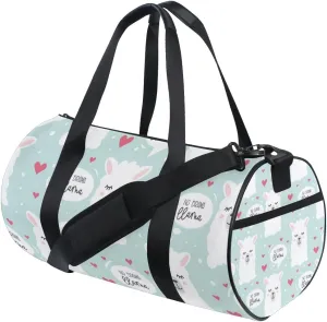 No Drama Llama Travel Duffle Bag Sports Luggage with Backpack Tote Gym Bag for Man and Women