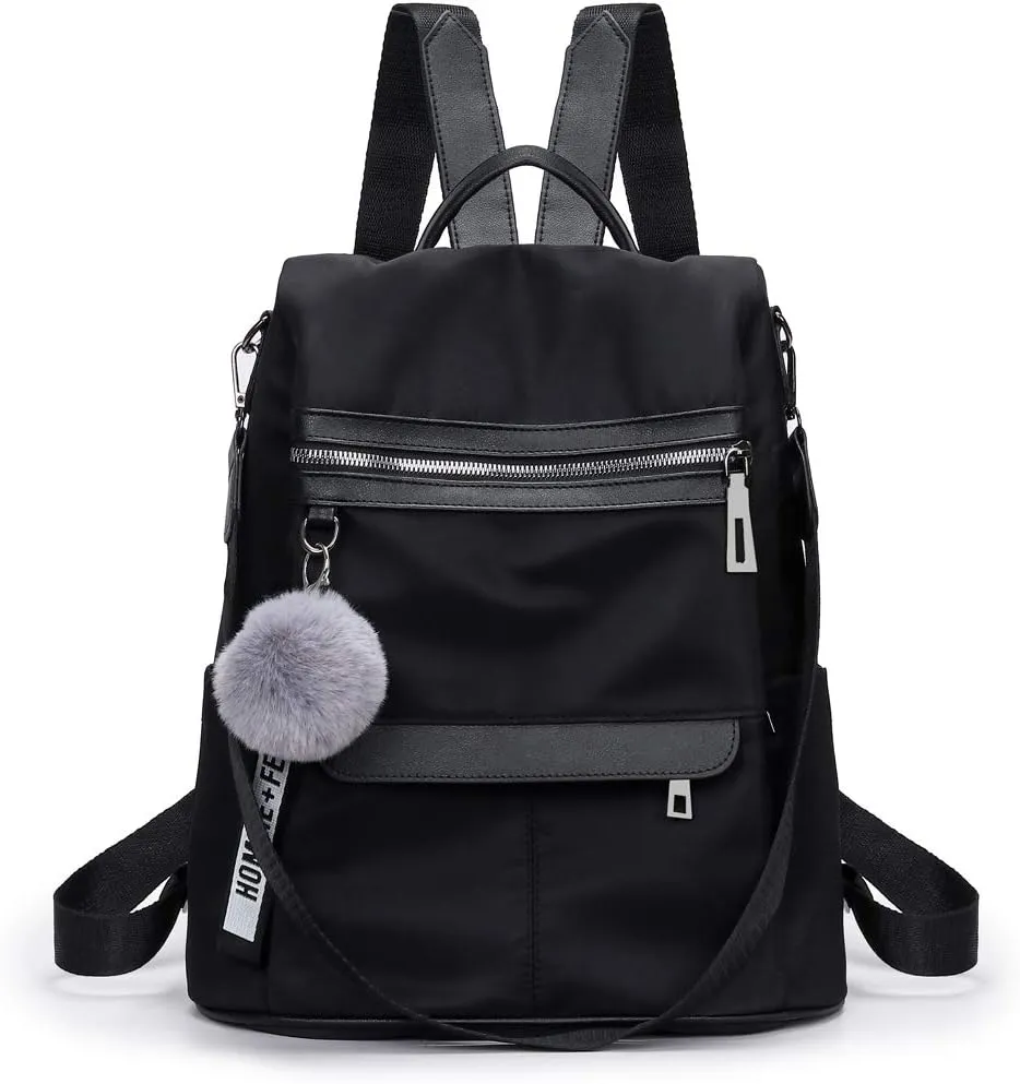 Nylon Anti-theft Backpack Purse For Women Fashion Ladies Travel Daypack Rucksack Shoulder Handbag Tote