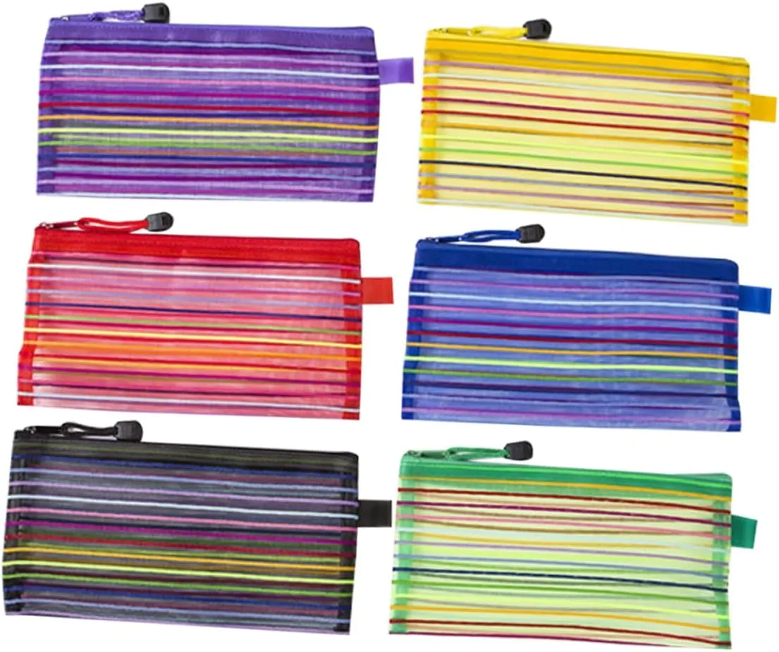 Nylon File Bag Set of 12 Waterproof Document Pouches School Supply Pouch Organization Pouches for Travel