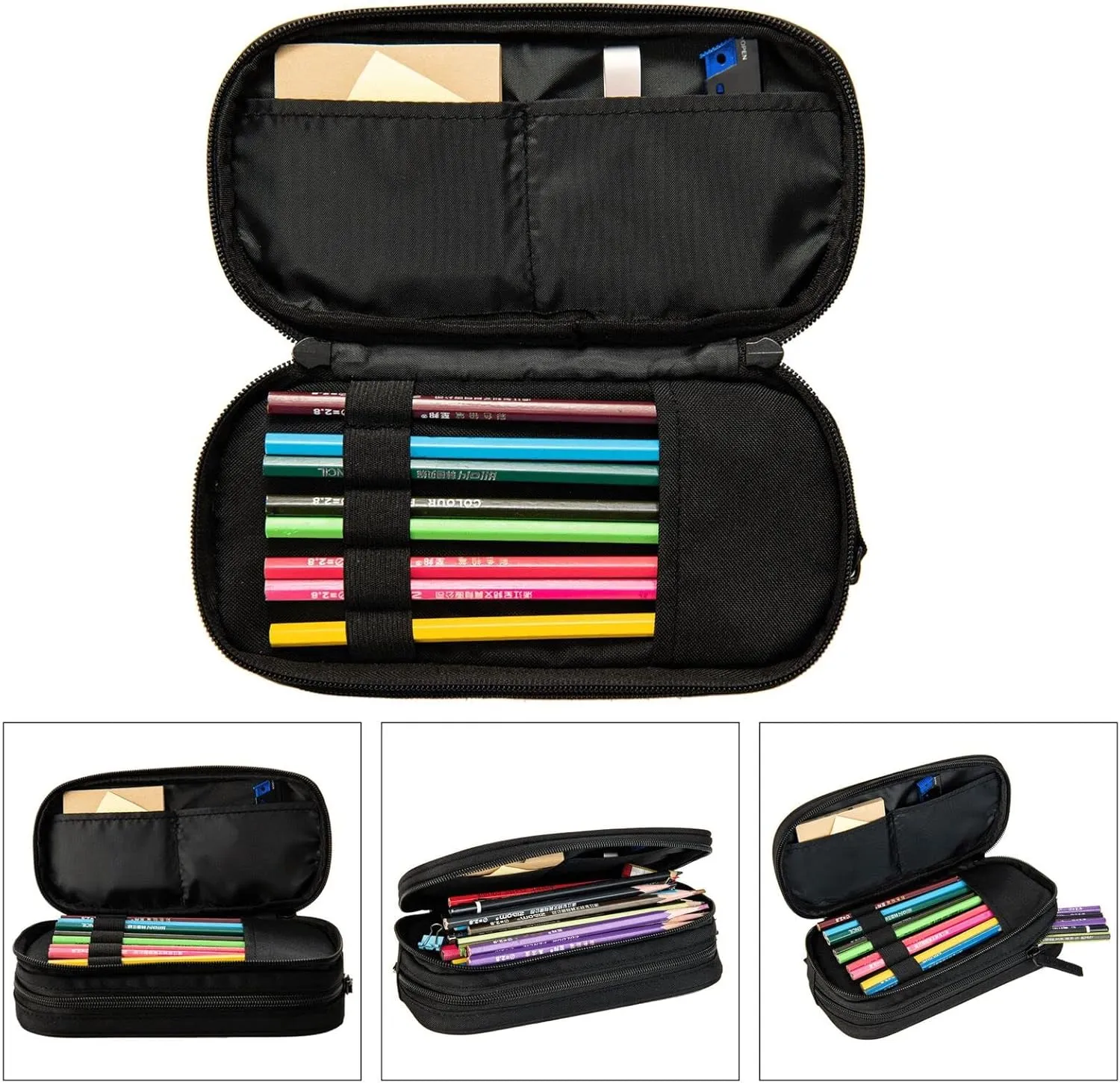 Ocean Fish Three-Piece Backpack Set With Pocket Backpack Cross-Body Lunch Bag Pen Bag For Travel Daypack