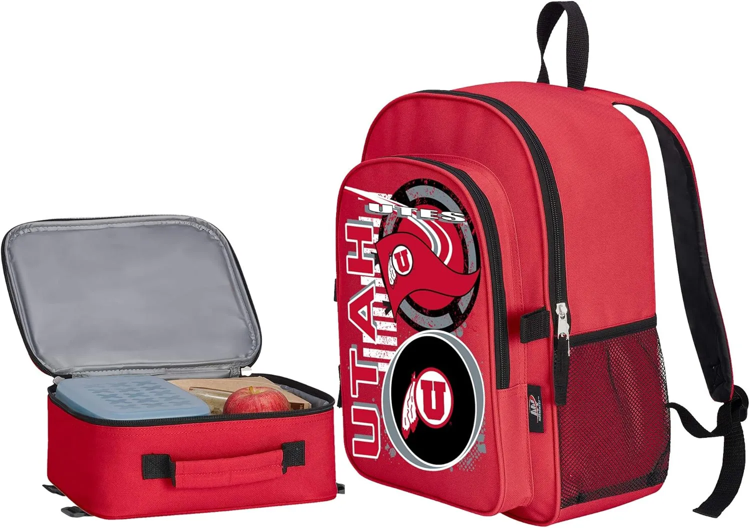 Officially Licensed NCAA Accelerator Backpack & Lunch Kit Set, Multi Color, 16" x 9.5" x 12"