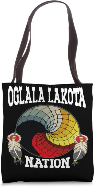 Oglala Lakota Native American nation Medicine Wheel Tote Bag