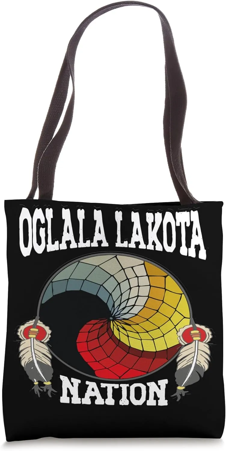 Oglala Lakota Native American nation Medicine Wheel Tote Bag