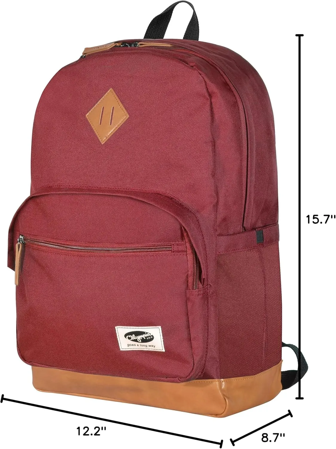 Olympia U.S.A. Element 18" Backpack Backpack, MAROON