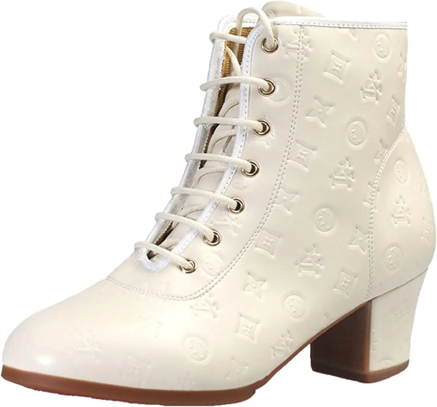ONAIC Women's Dance Ankle Boots Ballroom Salsa Dance Shoes Performence Practice Party Dance Shoes