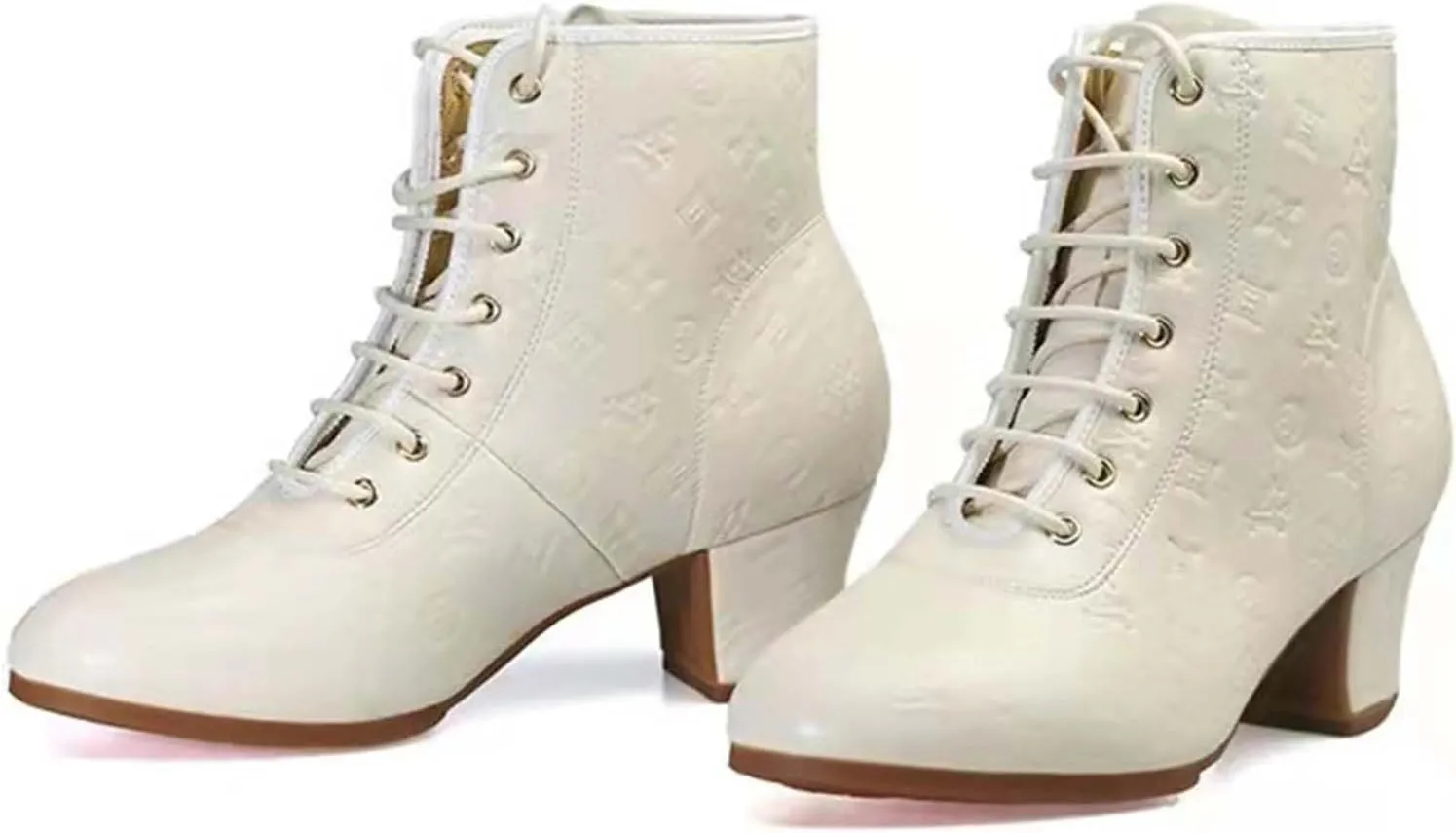 ONAIC Women's Dance Ankle Boots Ballroom Salsa Dance Shoes Performence Practice Party Dance Shoes