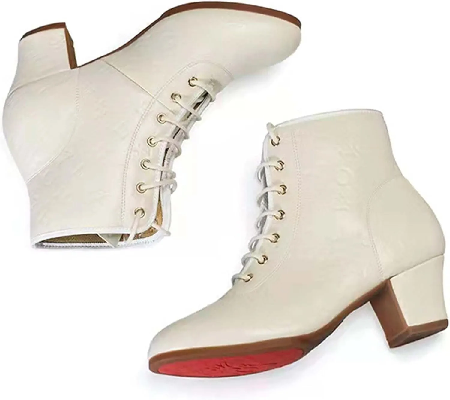 ONAIC Women's Dance Ankle Boots Ballroom Salsa Dance Shoes Performence Practice Party Dance Shoes