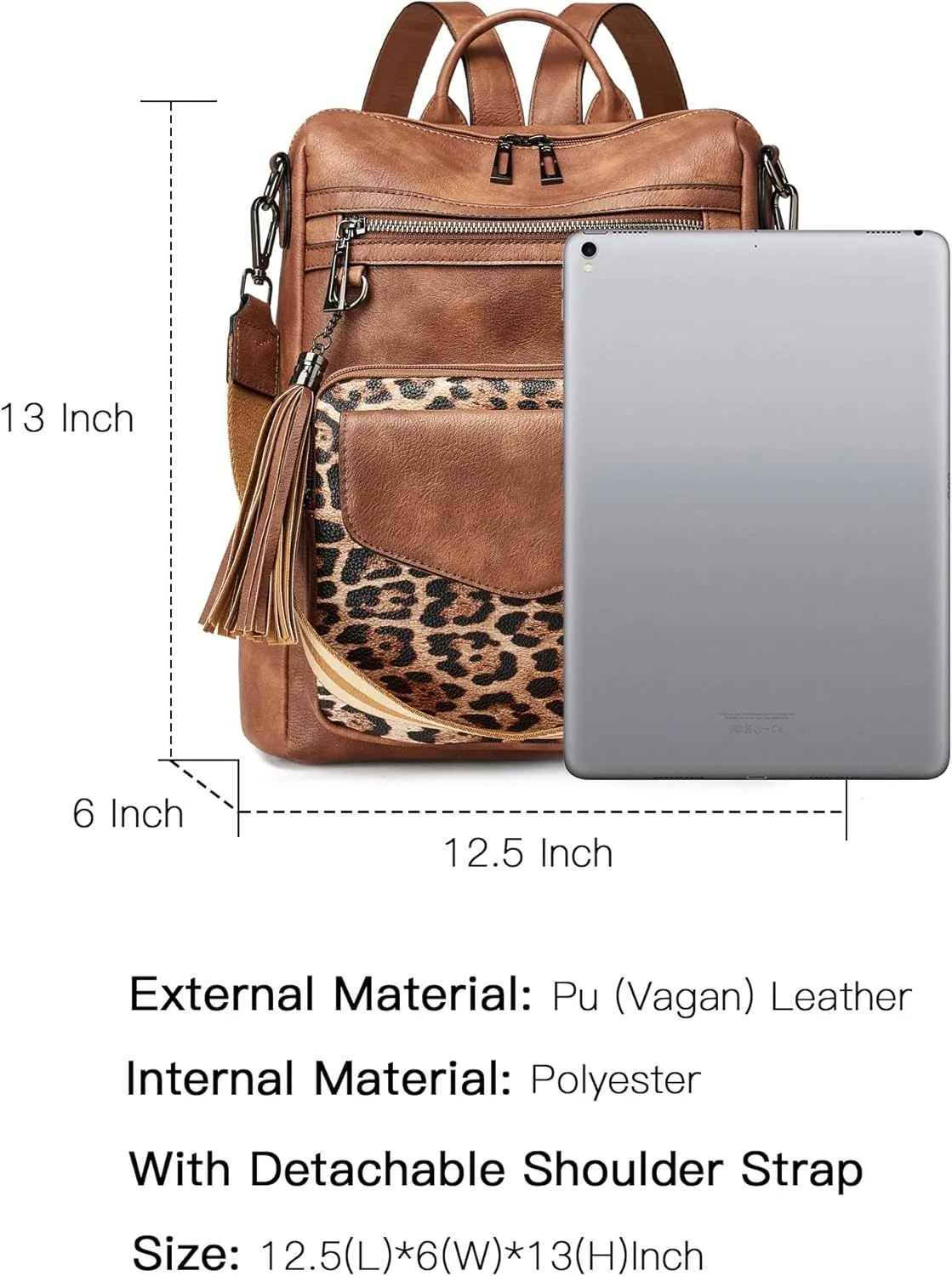 OPAGE Backpack Purse for Women Leather Anti-theft Fashion Designer Travel Backpack Ladies Shoulder Bags With Wristlet