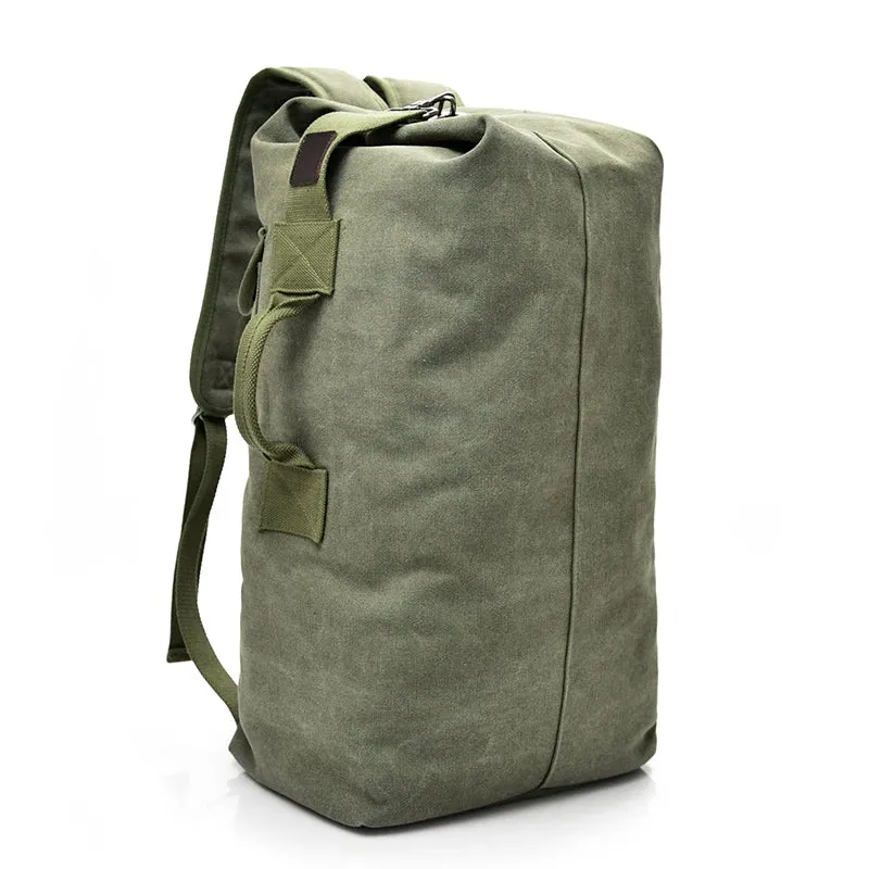 Open Top Canvas Backpack