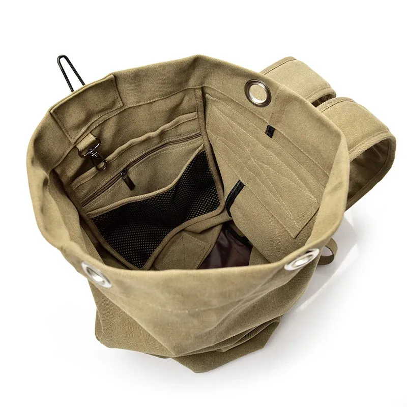 Open Top Canvas Backpack