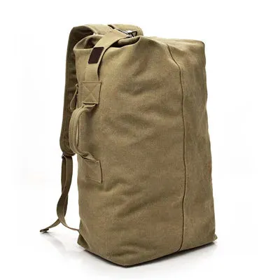 Open Top Canvas Backpack