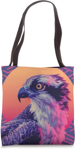 Osprey Backpack Synthwave Animal Wildlife Pattern Tote Bag