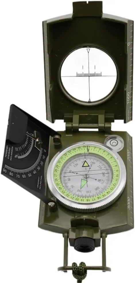 Outdoor Compass American Multi-functional Camping Level Slope Luminous North Needle