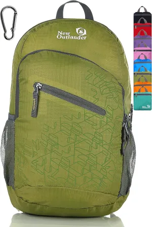 Outlander Packable Handy Lightweight Travel Hiking Backpack Daypack-Green-L